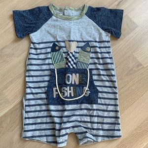 Mudpie “gone fishing” onesie